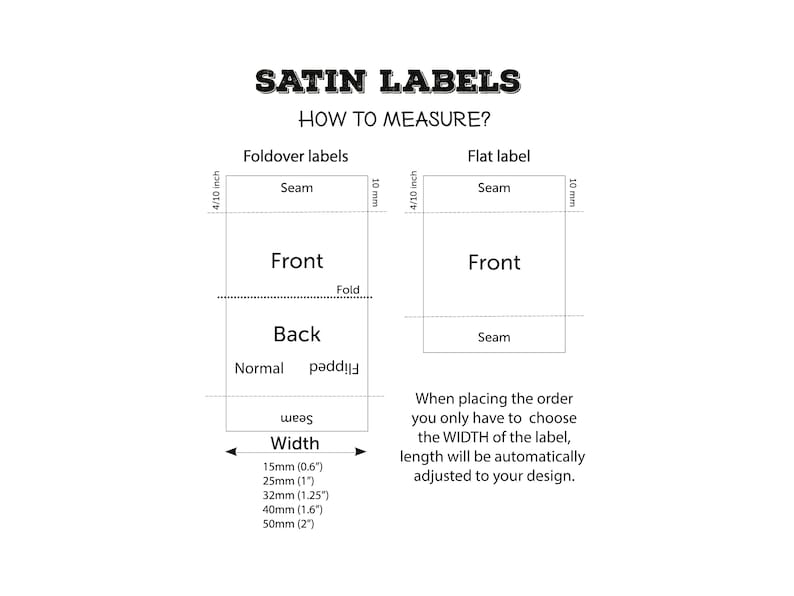 Custom clothing labels // bespoke printed clothing labels, clothing tags, pre-cut on OEKO-TEX 100 certified child safe material 300pc image 3