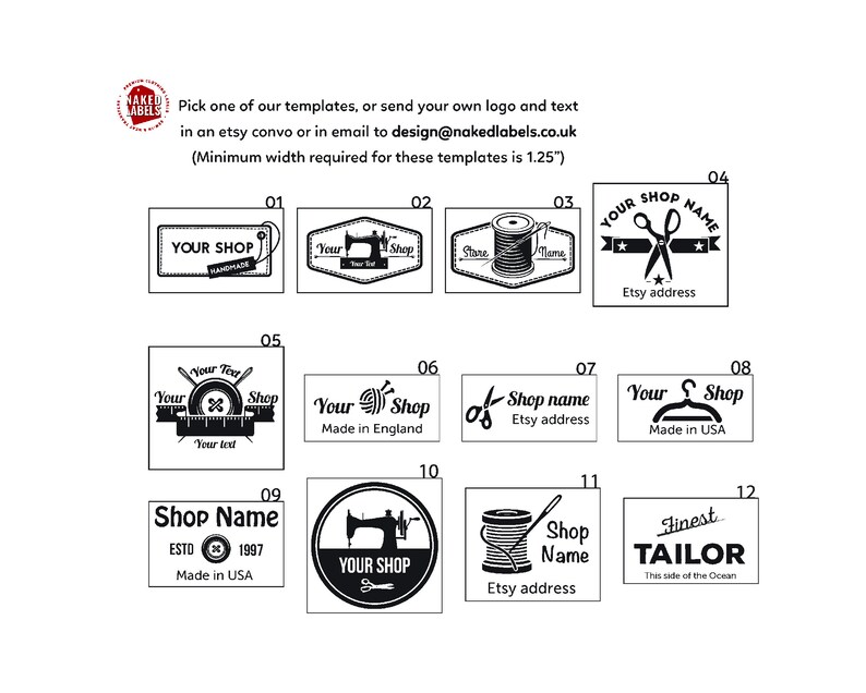 Custom Clothing Labels // Bespoke Printed Clothing Labels Etsy UK