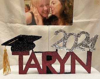 Personalized Graduation Centerpiece, Keepsake, & Photo Holder/Balloon Weight