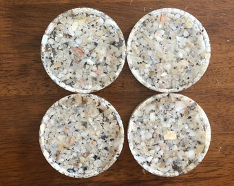 Sea Shell Resin Coaster with Pensacola Beach Shells