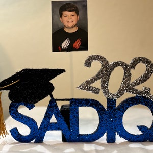 Personalized Graduation Centerpiece, Keepsake, & Photo Holder/Balloon Weight image 2