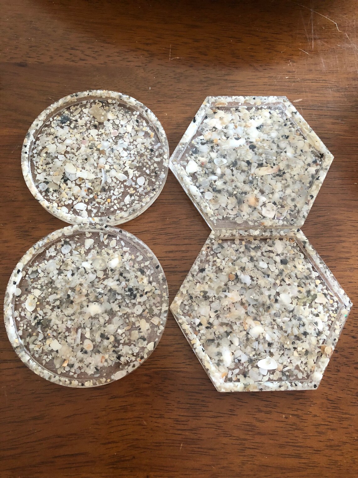 Sea Shell Resin Coaster With Pensacola Beach Shells - Etsy
