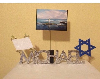 Mitzvah Centerpiece, Keepsake, & Photo Holder/ Balloon Weight (6-8 Letters)