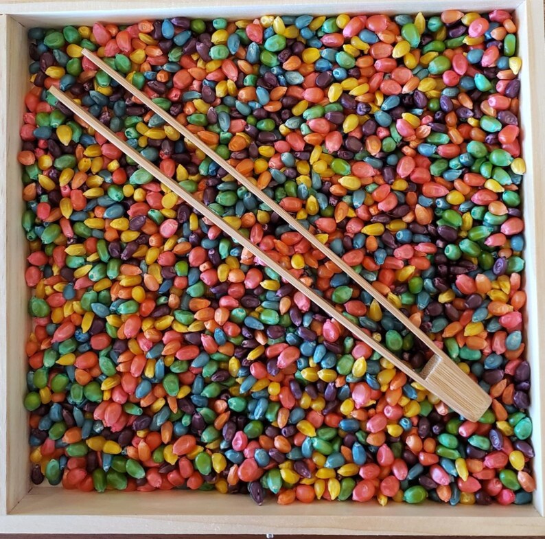 Rainbow Corn Sensory Bin Filler Autism Toys Sensory Open Etsy