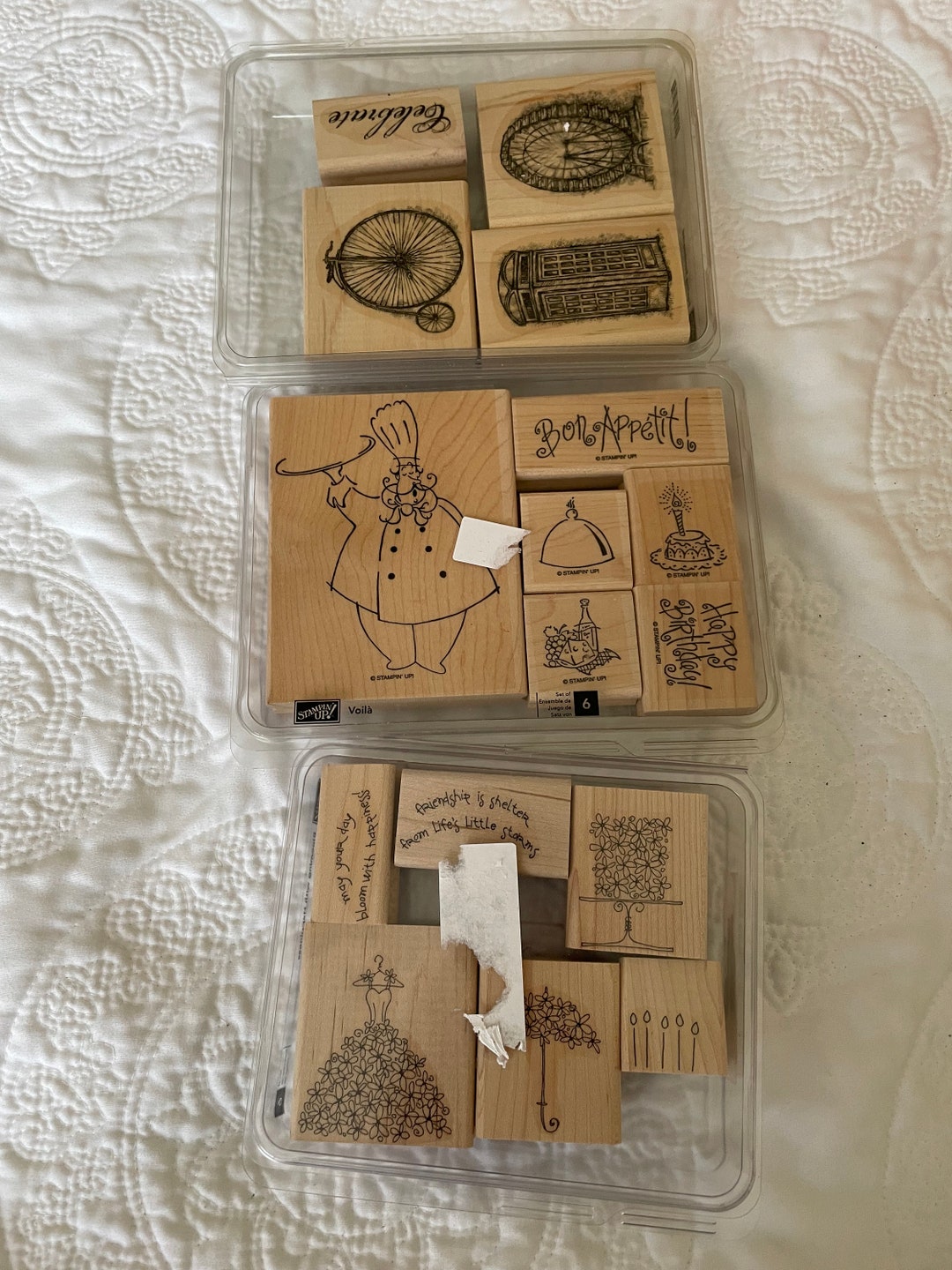 Large Lot Stampin up Wood Rubber Stamps - Etsy