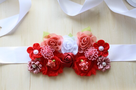 baby shower flower belt