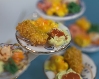 Miniature Polymer Clay Dinner Plate Dangle Earrings, Festive Wear, Thanksgiving Friendsgiving