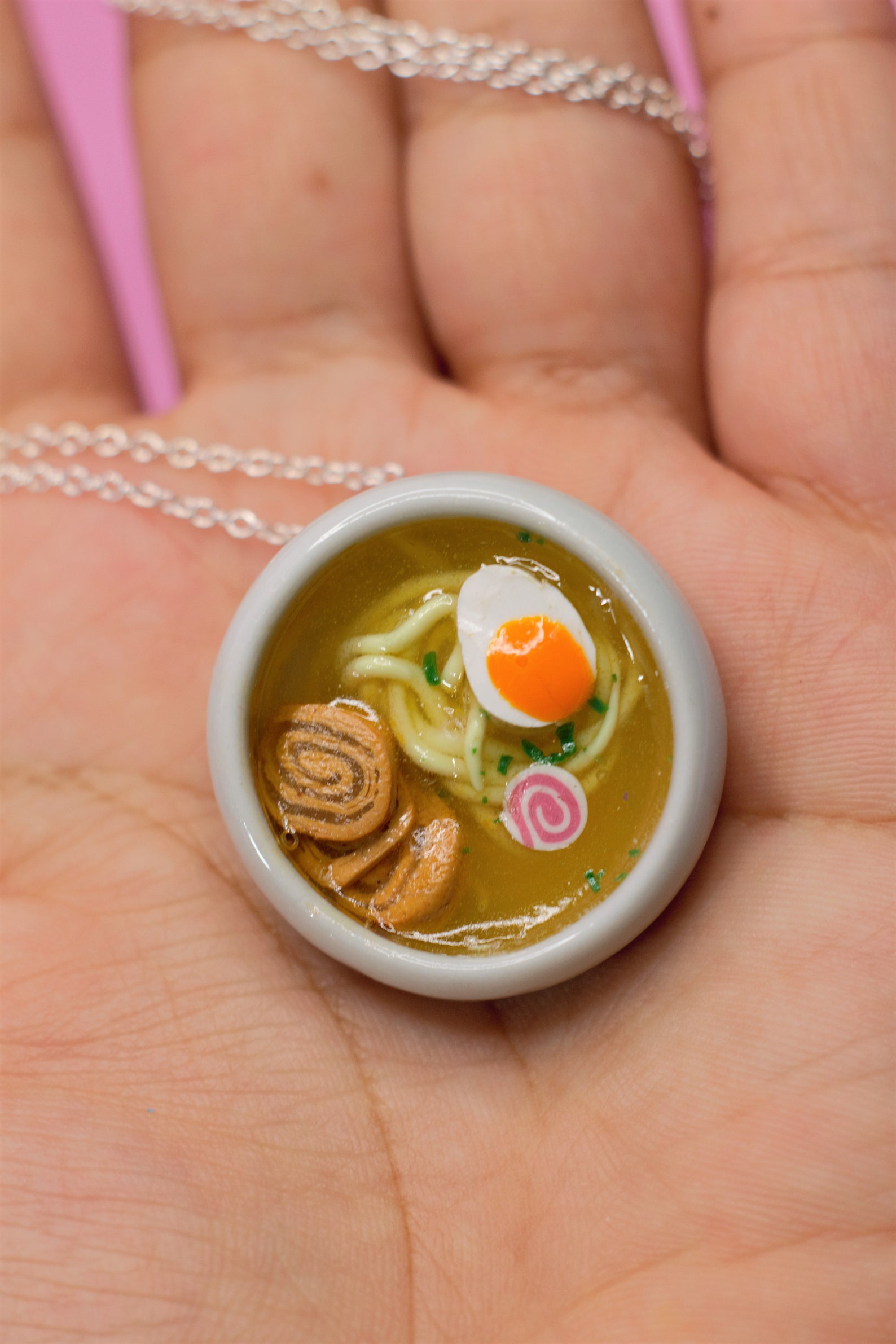Large Ramen Bowl Necklace Miniature Food Jewelry Polymer | Etsy