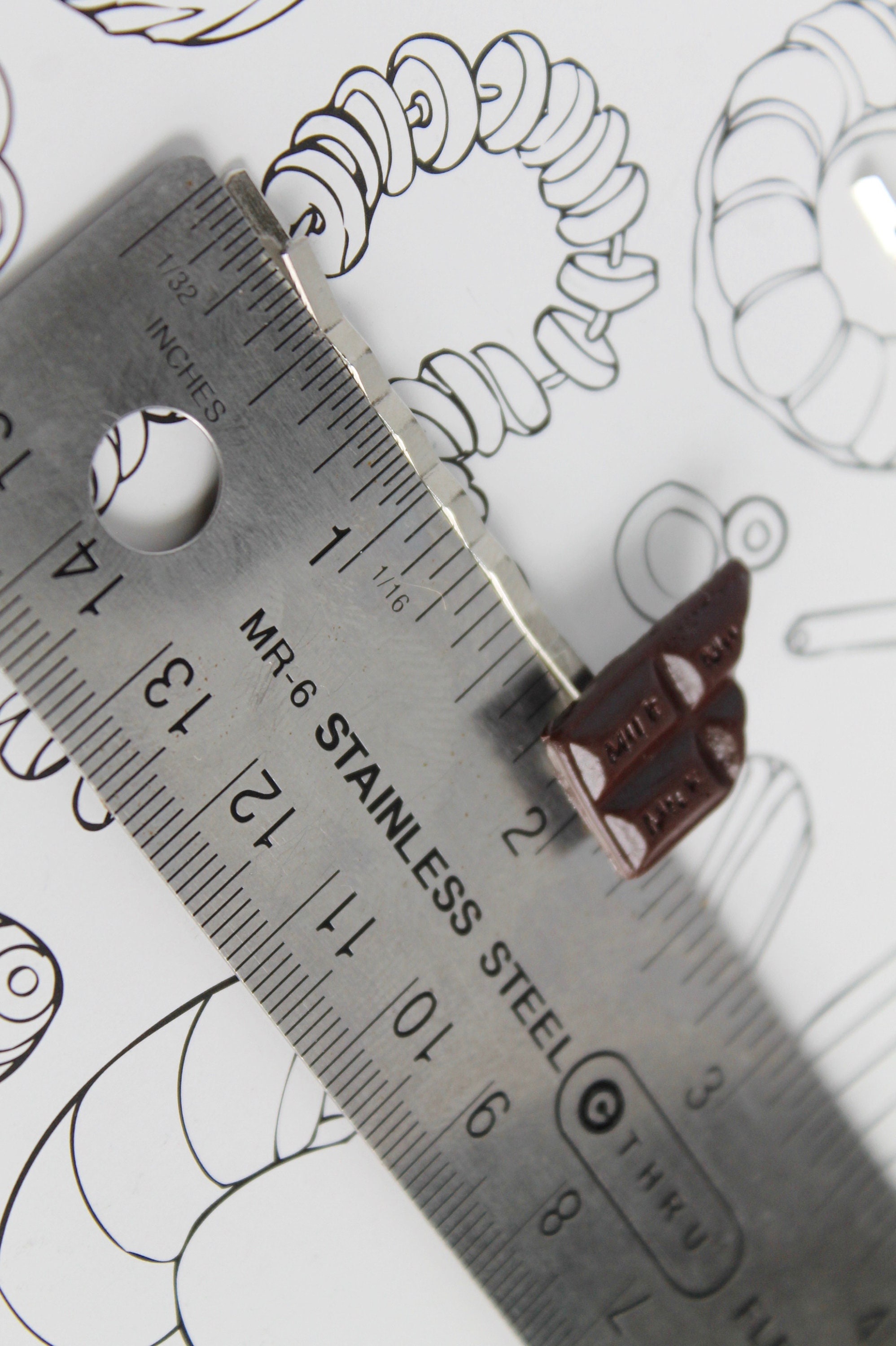 Dark Chocolate Bar Hair Clip Miniature Polymer Clay Hair Etsy