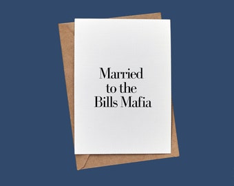 Casada con la mafia de los Bills // Tarjeta de notas en blanco de BuffaloveNotes // Buffalo Bills