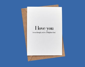 Te amo aunque... // Tarjeta de notas en blanco de BuffaloveNotes // Rivales de la NFL