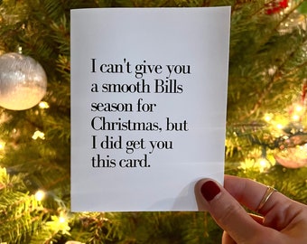 Todo lo que quiero para Navidad es menos drama // Tarjeta en blanco de BuffaloveNotes // Buffalo Bills // ¡Vamos Bills!