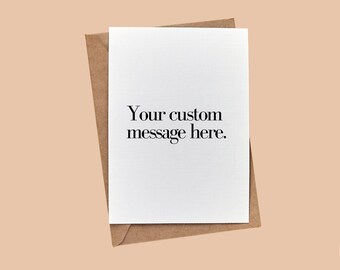 Mensaje personalizado // Tarjeta de notas en blanco de BuffaloveNotes