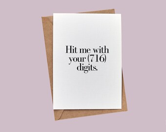 Golpéame con tus (716) dígitos // Tarjeta de notas en blanco de BuffaloveNotes
