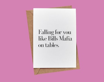 Tarjeta de San Valentín de Bills Mafia: Tarjeta en blanco de Buffalove