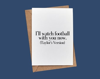 Veré fútbol (versión de Taylor) // Tarjeta de notas en blanco de BuffaloveNotes // Buffalo Bills