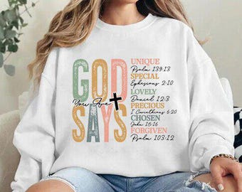 God says you are religious png sublimation design download, Christian PNG sublimate, designs download, God Says You Are Christian Sweatshirt