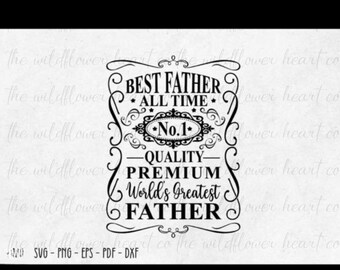 Bester Vater aller Zeiten Papa Nr. 1 SVG, Papa T-Shirt SVG, Vatertag Shirt, Vatertag Shirt, Vatertag Shirt SVG, Cricut & Dxf, Eps, Png, Cricut
