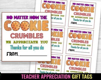 Cookie Appreciation Sign, Cookie Sign, Appreciation Week Printable Sign, Thank You Sign, Teacher, Staff, Employee, School, PTO, PTA, Nurse