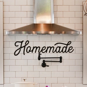 Homemade Metal Sign Retro Homemade Sign Metal Wall Art Homemade Sign Metal Words-Metal Wall Decor Simply Inspired-Farmhouse Kitchen image 2