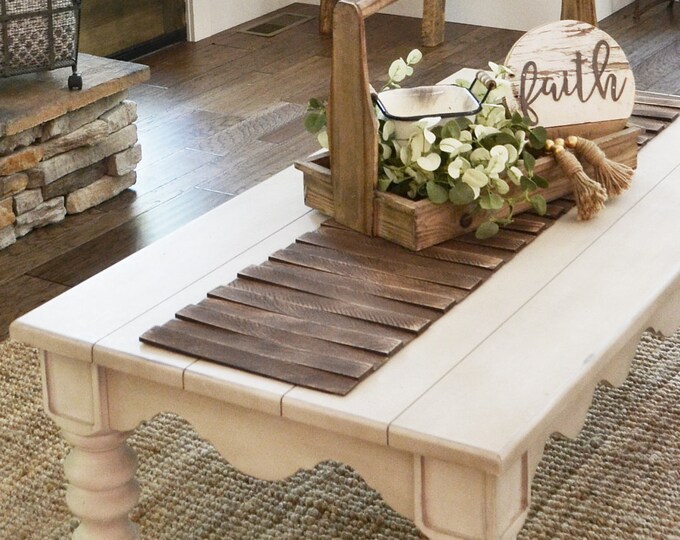 Wooden Table Runner Rustic Home Decor Tabletop Centerpiece Tabletop