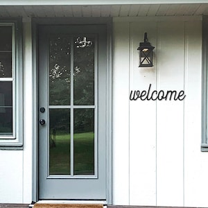 Welcome Metal Sign  Metal Wall Art  Welcome Sign  Metal Words  Metal Wall Decor  Metal Signs - Housewarming Gift - Entryway Decor -Home