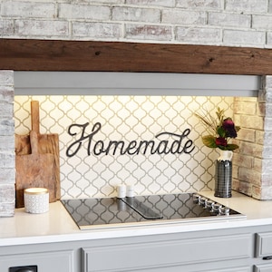 Homemade Metal Sign Retro Homemade Sign Metal Wall Art Homemade Sign Metal Words-Metal Wall Decor Simply Inspired-Farmhouse Kitchen image 1