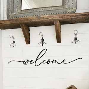 Welcome Metal Sign  Metal Wall Art  Welcome Sign  Metal Words  Metal Wall Decor  Metal Signs - Housewarming Gift - Entryway Decor -Home
