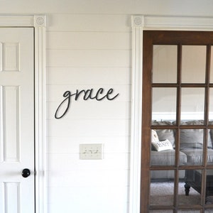Grace Metal Sign  Grace  Metal Decor  Christian Decor  Simply Inspired  House Warming Gift - Mantel Decor - Metal word Art - Metal Art