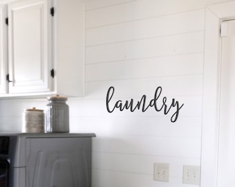 Laundry Metal Sign  Metal Wall Art  Laundry Sign  Metal Words  Metal Wall Decor  Metal Signs - Laundry Room Decor - Wedding Gift - Home