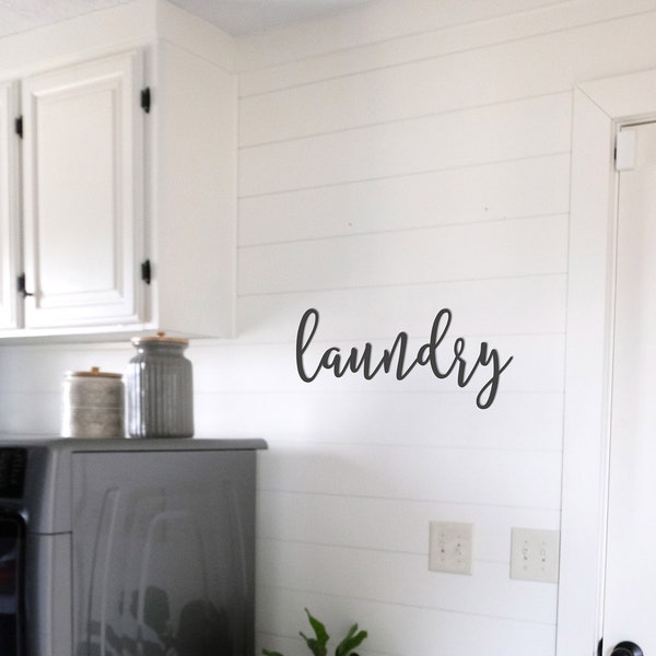 Laundry Metal Sign - Metal Wall Art - Laundry Sign - Metal Words - Metal Wall Decor - Metal Signs - Laundry Room Decor - Wedding Gift - Home