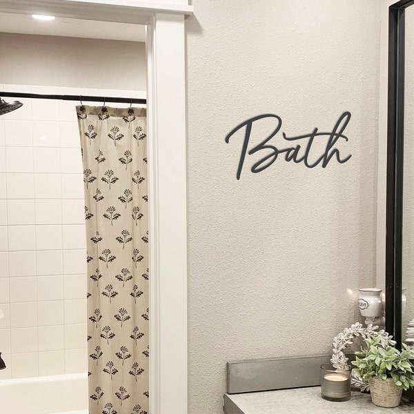Bathroom Wall Words Etsy
