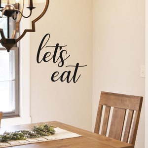 let&#39;s eat  individual metal words  metal sign  wall decor metal  metal phrases - gift - kitchen - dining - meal - dinner - family