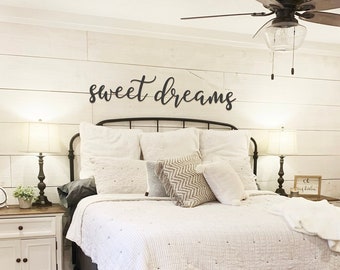 Sweet Dreams Metal Wall Art: Bedroom Nursery Decor