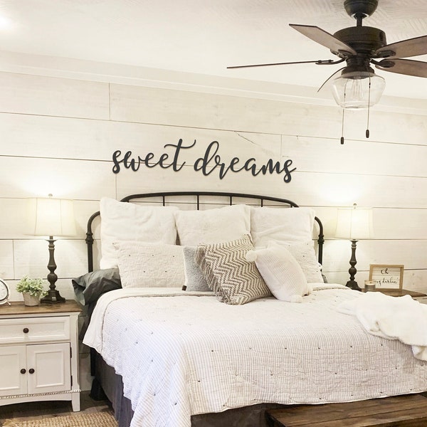 sweet dreams - metal words - sweet dreams wall decor - Simply Inspired - master bedroom - kids room - nursery decor-guest room-bedroom decor