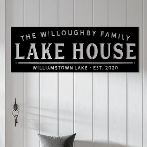 Personalized Lake House  Custom Metal Sign  Lakehouse  Lake Decor  Established Sign  Personalized Metal Sign -Simply Inspired-Lake Sign