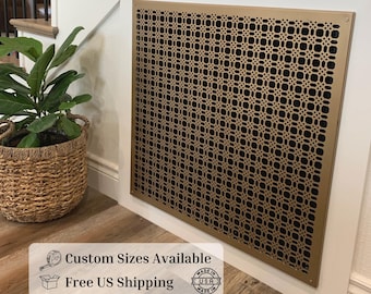 Decorative Metal Vent Cover Vintage HVAC Grille for Return or Supply Vents Custom Sizes  Antique Style Wall & Ceiling Register