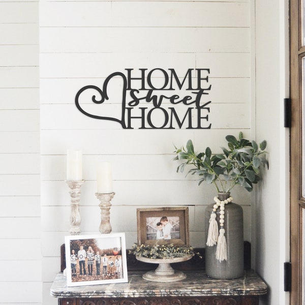 Metal Home Sweet Home Sign Etsy