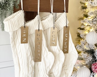 Modern Stocking Name Tag - Stocking Names - Metal Stocking Name -Christmas Decor-Christmas Stockings-Christmas-Personalized Stockings-Custom