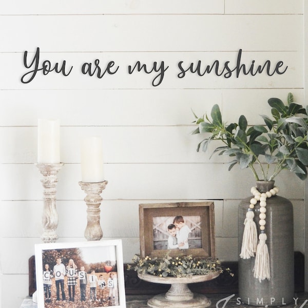 Metal You Are My Sunshine Wall Art Etsy