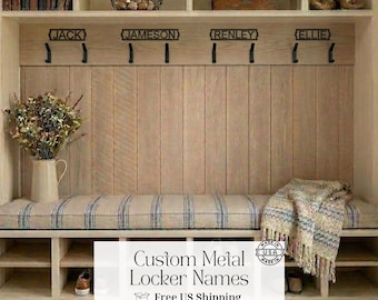 Small Locker Metal Names  Entry Decor  Name  Locker Name  Tree Hall  Small Names  Entry  Organized Entry  Simply Inspired