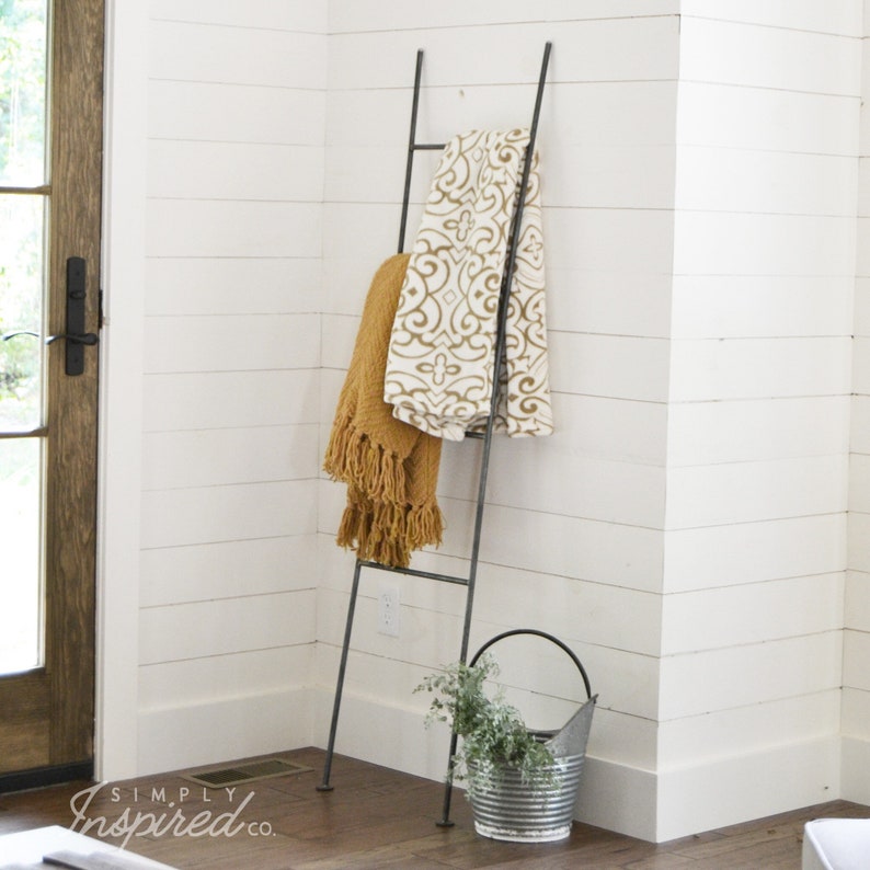 Blanket Ladder Metal Blanket Ladder Metal Ladder Simply Etsy