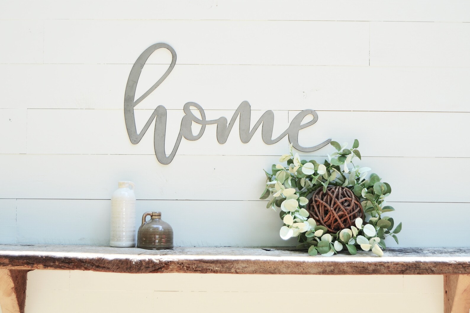 Home Metal Sign Metal Wall Art Home Sign Metal Words Etsy