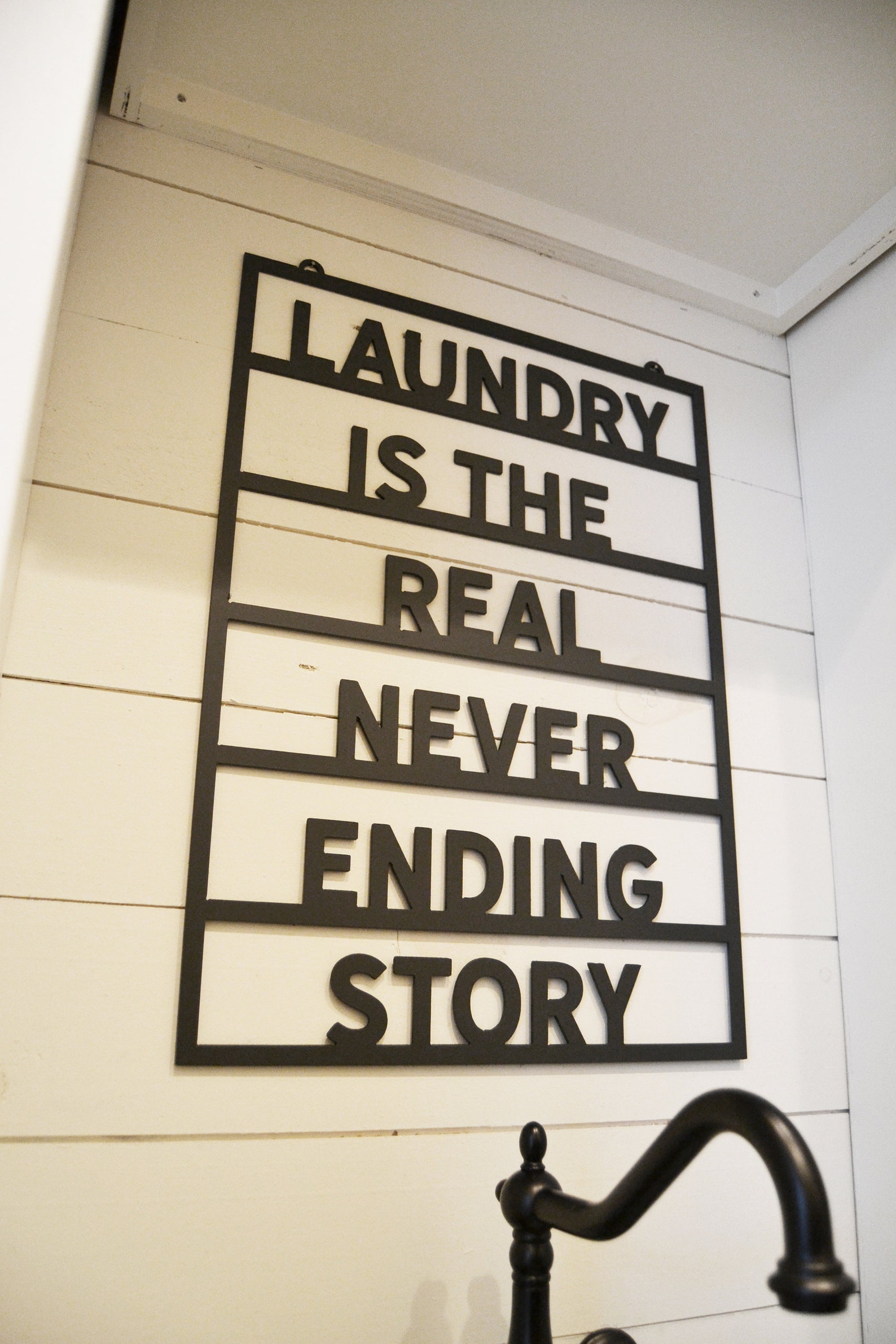 Funny Laundry Room Metal Sign: Never Ending Story - Etsy