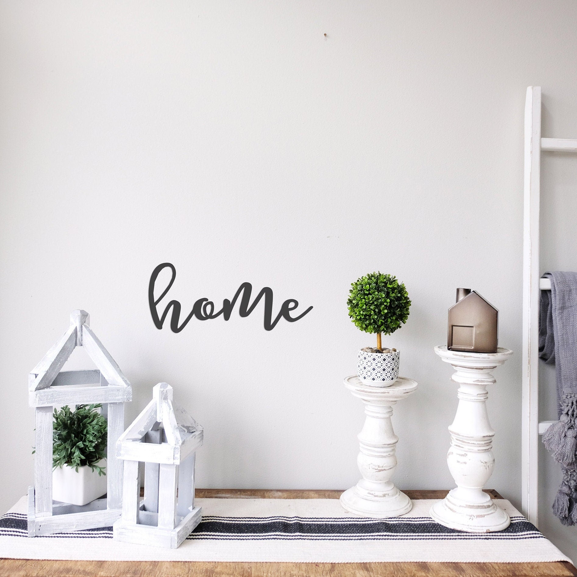 Home Metal Sign Metal Wall Art Home Sign Metal Words Etsy