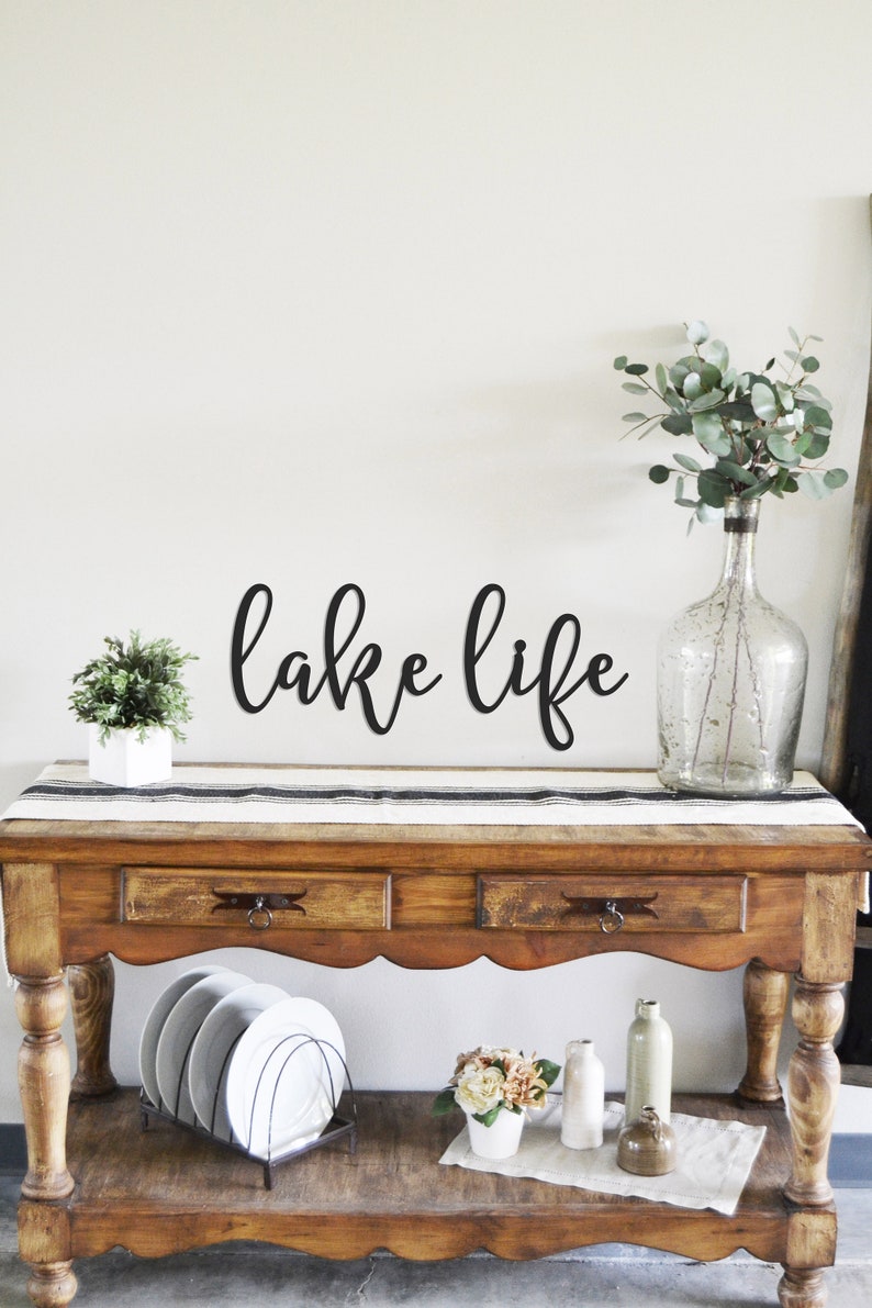 Lake Life Metal Sign 2 Pieces Metal Wall Art Lakehouse Etsy