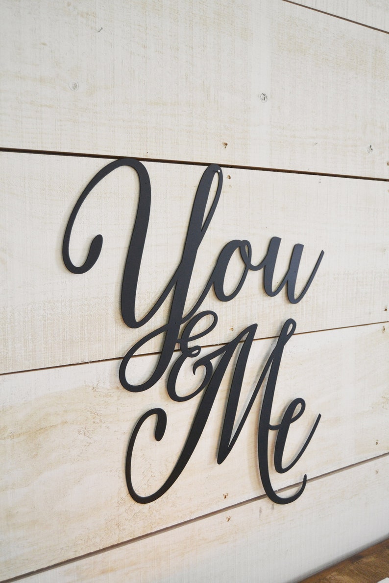 You & Me Metal Sign Metal Wall Art You and Me Sign Metal Etsy
