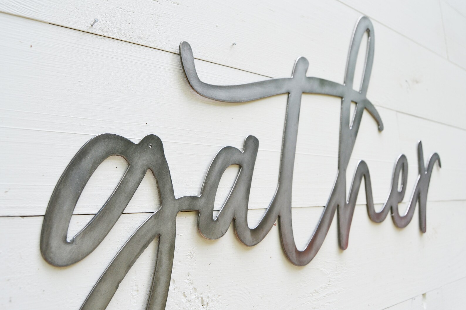 Gather Metal Sign Metal Wall Art Gather Sign Metal Words Etsy