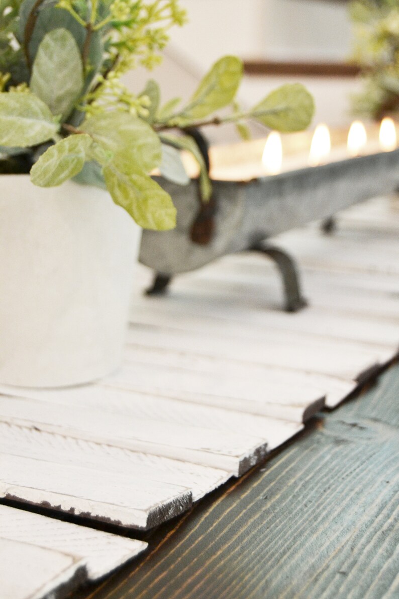 Wooden Table Runner Rustic Home Decor Tabletop Centerpiece Etsy