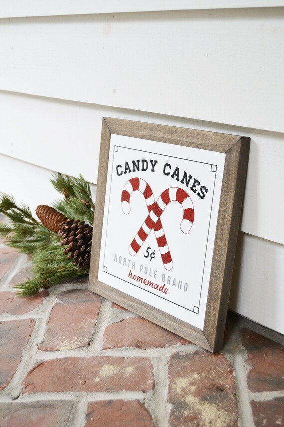 Candy Canes Handpainted sign Candy Canes Sign Christmas Etsy